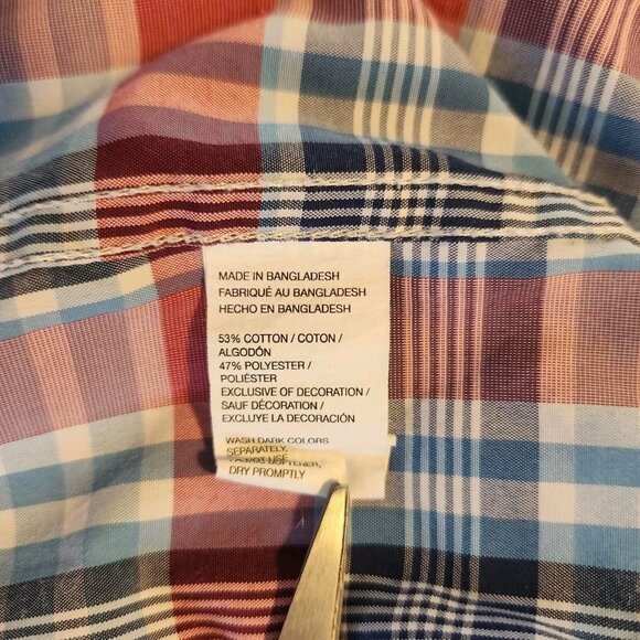 Izod Saltwater Shirt Fishing Button Down Vented Roll Tab Sleeves Mens 2XL - Picture 14 of 16
